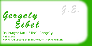 gergely eibel business card